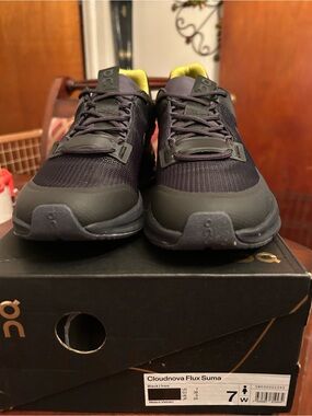 On Running Cloudnova Flux Suma Women's Black with Yellow Accent